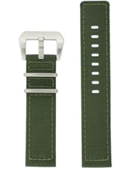 20mm XL Nylon Watch Band Military Army Green Sport Strap Stainless Extra Heavy Buckle