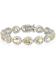 Canary Cz Pear Bracelet-8"