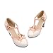 Carol Shoes Fashion T Strap Bows Womens Platform High Heel Pumps Shoes