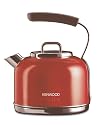 Kenwood SKM 031 Kmix Wasserkocher im Retrodesign mit Metallgeh&auml;use Sure Grip Griff 2200 Watt, chili rot