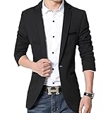 バイシン（BAISHUN）メンズ ジャケット テーラード カジュアル ファッション 夏服 春服（ブラック1-04）