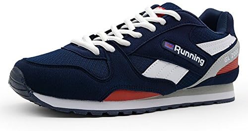 ONKE Mens Classic Leather Suede Casual Sneakers Athletic Walking Jogging Shoes blue 8.5