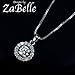 Designs by ZaBelle Hearts and Arrows Cut 0.6 Carat AAA CZ Diamond Pendant Necklace - Round…