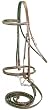 SILVER FOX Braided Show Snaffle Bridle - Beautiful !