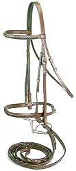SILVER FOX Braided Show Snaffle Bridle - Beautiful !