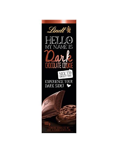 Lindt & Sprüngli Hello, Dark Chocolate Cookie, Tafel, 6er Pack (6 x 0.1 kg)