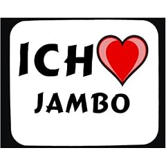 Mauspad mit Ich liebe Jambo Dekoration