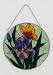 Butterfly Iris Flower Suncatcher Stained Glass Window Art