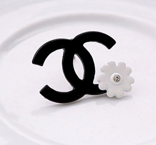Greatmate Both Fresh And Natural Style Black And White Flower Earrings Letter Symbols
