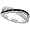 14K White Gold Rhodium Plated Sterling Silver Wedding & Engagement Ring Sterling Silver Double Wire Crisscross Ring w/ Brilliant Cut Clear & Black CZ Stones For Women 5.5MM ( Size 6 to 9) Size 6