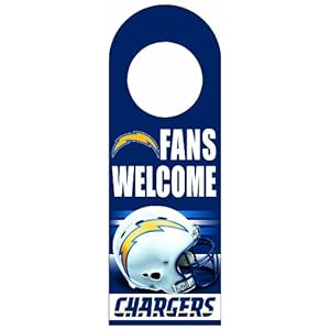 NFL San Diego Chargers Wood Door Hanger