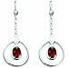 2.00 Ct.T.W. Genuine Oval Shape Garnet in Pure Sterling Silver Earrings