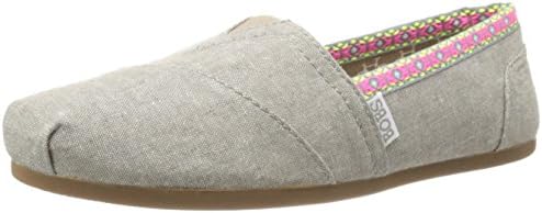 BOBS from Skechers Women's Plush Falcon Feather Flat, Taupe, 9 M US