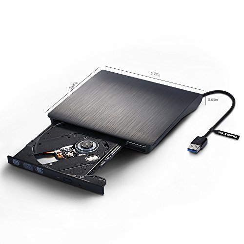 VicTsing External DVD Drive, CD RW, DVD RW, USB 3.0 External DVD CD ROM