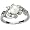 Entwining Vine Cultured Pearl Cubic Zirconia Ring in Platinum Overlay CAREFREE Sterling Silver, White (Size 5)
