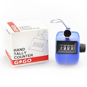  GOGO Hand Tally Counter in Blue, ABS Mechanical Clicker, Handheld Tally Clicker