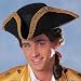 Deluxe Colonial Tricorn Hat in Black