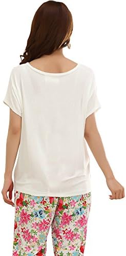 SHUFUGE Women's Modal Large Size Thin Floral Print Home Clothes