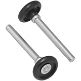 National Hardware V7603 Standard Garage Door Rollers with Nylon Wheel, 1-3/4-Inch Roller 4-Inch Stem 7/16-Inch Shaft, Plain Steel, 2-Pack