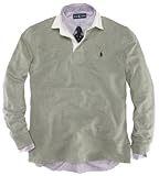 41gOqlal52L. SL160  Polo Ralph Lauren Long Sleeve Custom Fit Fleece Rugby (Extra Large, Dark Sport Heather Grey)