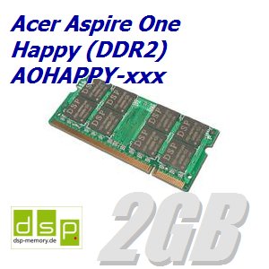 2GB Speicher / RAM für Acer Aspire One Happy (DDR2) AOHAPPY-xxx