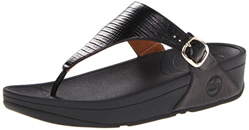 FitFlop Women's The Skinny Flip Flop, Black, 5 M US