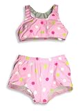 Girl Friends by Anita G - Toddler Girls 2-Piece Swimsuit, Lime, Fuschia, Pink