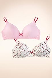 2 Pack Angel Cotton Rich Ladybird Non Wired Bras