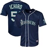 MLB Majestic Ichiro Suzuki Seattle Mariners Youth Closehole Player Replica Mesh Jersey - Navy Blue (14/16) Amazon.com