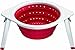 Chef'n SleekStor Collapsible Colander Large 11-Inch Diameter, Cherry/Meringue