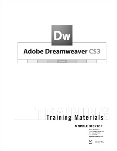 Adobe Dreamweaver CS3 Step by Step Training