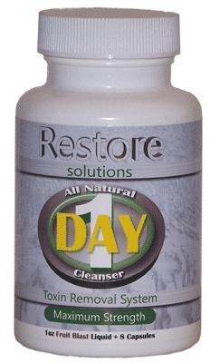 Restore Maximum Strength Detox-Pass a Drug test in 1 hour Naturally-Lasts all Day (Contains 1oz fruit blast liq. & 8 capsules) 5 Panel drug test included