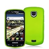 Neon Green Rubberized Snap-On Hard Skin Case Cover for Samsung Droid Charge ....