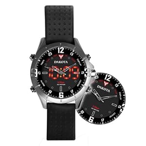 Dakota Hybrid Vibe Four Alarm Watch Black