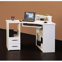 4505- 115cm - Eck-Schreibtisch - Computertisch, in wei�