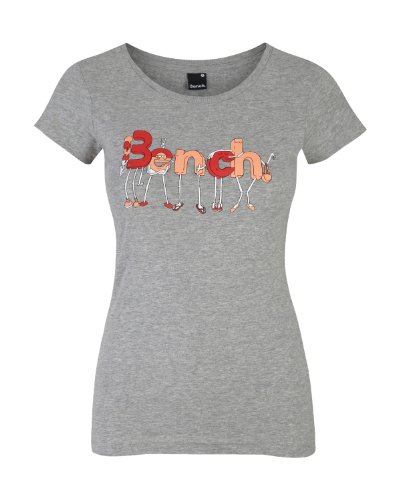 Bench Damen T-Shirt Family, grey marl, M, BLGA2239_GY001X