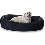 52 inch Black Bagel Dog Bed By Majestic Pet Products