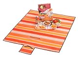 キャプテンスタッグ(CAPTAIN STAG) ファイン ラグマット150×200cm(オレンジストライプ)