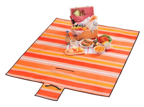 キャプテンスタッグ(CAPTAIN STAG) ファイン ラグマット150×200cm(オレンジストライプ)