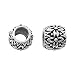 Sterling Silver Bali Flower Barrel Tube Bead - Fits Pandora - 9mm