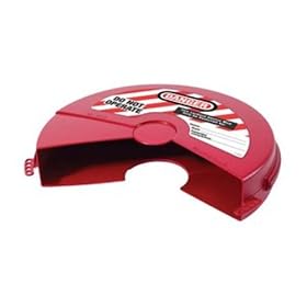 Master Lock 484 Rotating Gate Valve Lockout for 8-Inch to 13-Inch Diameter Valve Handles, Red