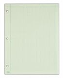 TOPS Engineering Computation Pad, 8.5 x 11 Inch, 3-Hole Punched, 50 Sheets, Green (35501)