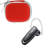 Samsung HM1100 Bluetooth Headset + GTMax Red Bluetooth Carrying Pouch Case  ....