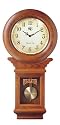 River City Clocks Chiming American Regulator Wall Clock with Swinging Pendulum and Oak Finish - 27 Inches Tall - Model # 3416O