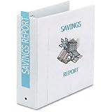 Avery Economy View Binder, 3-Inch Capacity, 11 x 8-1/2 Inches, White, 05741