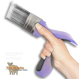 Pistol-Grip Ergonomic 2.0 Inch ANGLE HEAD Paint Brush by The Woolie