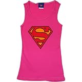  : Supergirl Vintage Shield Logo Magenta Juniors Tank Top