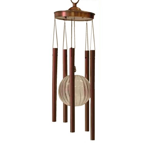 Scribble Elegant Copper Solar Wind-Chime