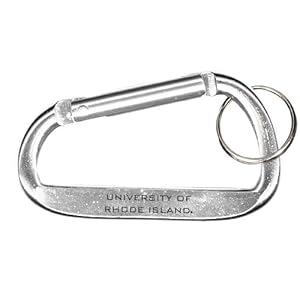 Rhode Island Silver Carabiner with Split Ring, University of Rhode Island Engraved