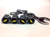 Chevrolet Logo Car Tire Valve Stem Caps Cover 4pcs + Keychain